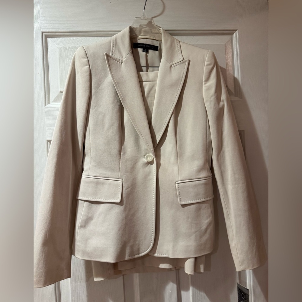 Anne Klein Elegant Blazer + Skirt Set